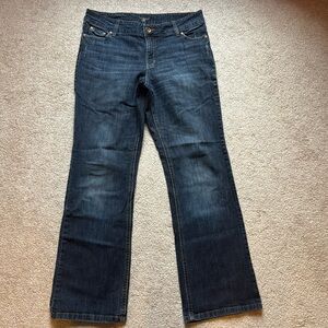 Riders By Lee Womens Bootcut Jeans 13/14 m Mid Rise Stretch Denim Blue